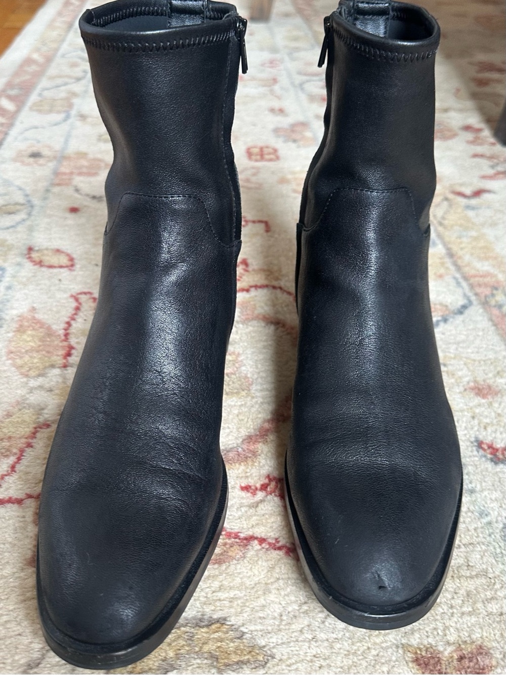 Loeffler Randall Dakota Leather Lug-Sole Ankle Boots Black 8